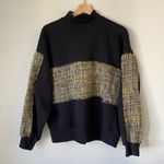 Bershka  Womens Woven Black Textured Sweater Size Large Photo 3