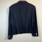 CHAPS Women's Linen Blazer Jacket Size 14 Black Pockets Formal Business Photo 7