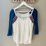 Free People  Ritu Embellished Boho Top Sz Small Photo 6