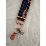 Handmade Detroit Tigers MLB Team Wrist Strap Key Fob Keychain 1" x5.5"  Baseball Photo 2