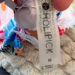 NWT Holipick One Shoulder Floral Swimsuit Tropical Print Ruched Bathing Suit M Blue Size M Photo 10