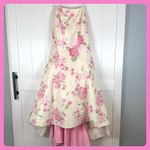 Sherri Hill  Pink Lace Sequin Top Open Back Bow Tie Crop Party Evening‎ Cocktail Photo 7