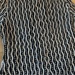 Vintage Stenay Black Silk Women’s Sequin Pearl Striped Short Sleeve Top Size L Size L Photo 2