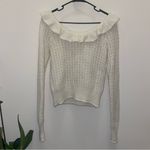 Anthropologie  Ruffled Boat Neck Sweater Photo 8