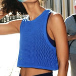 Aerie Offline By  Athletic Cropped 100% Cotton Crochet‎ Tank Top Size Med Photo 0