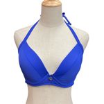 Venus  My Favorite Bra Bikini Swim Top Size 36D Cobalt Blue Vacation‎ Beach Heart Photo 3