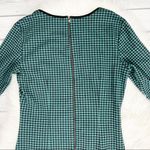 Julian Taylor Green and Black Houndstooth MIDI Dress Photo 3