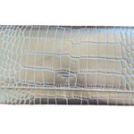 Tahari  Trifold Wallet Gold  Embossed Leather Crocodile Pattern CashCard Organize Photo 0