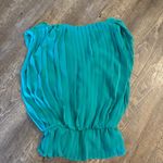 Strut & Bolt  Pleated Green Blouse Photo 2