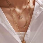 Boutique Gold Coin Charm Necklace Photo 0