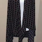 Jantzen  Black and White Striped Cardigan kimono Photo 0