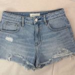 PacSun 27 High Rise Short Classic Light Wash Distressed Blue Denim Jeans Shorts Photo 0