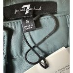 7 For All Mankind Smoky Blue Faux Leather Pants 5-Pocket Womens Size Small Photo 4