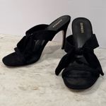 EXPRESS  Black Suede Knotted Heeled Mules Heels Slip On Dress Shoes Size‎ 9.5 $78 Photo 3