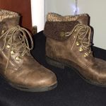 White Mountain Cozy Brown Combat Boots Photo 0