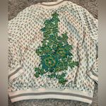 Anthropologie TINY EDITIONS for  MEDIUM ✨ Floral Patterned Bomber Jacket Photo 2