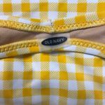 Old Navy NWT yellow gingham  swim top bathing suit top bikini M pool country Photo 2