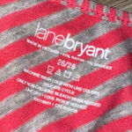 Lane Bryant  Red and White Striped Top shirt Photo 1