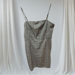 Showpo Strapless Checkered Dress academia Y2K Black Size 14 Photo 1