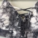 SO  Tie Dye Bralette Top in Gray and White Size M Photo 3