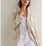 Free People  Fern Blazer in Dusty Beige Size Medium Photo 0