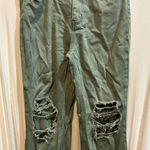 Altar'd State  Olive Green Distressed Cropped Jeans Size‎ 27 Photo 0