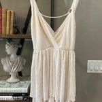 Sabina Musayev Alma Plisse Tiered Mini Dress White Shimmer Womens Size Small Photo 3