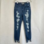 Levi's 721 High Rise Skinny Jeans Women's Size 28 Distressed Ripped Fray Hem Photo 1