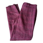 Tory Burch NWT  Drew pants, in a rich plum tweed with tuxedo stripe size 6 Photo 9
