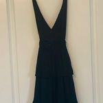 Mustard Seed NWT Smocked Tiered Ruffle Black Dress Size L Casual Photo 0