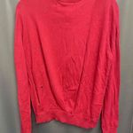 Hudson Red Distressed Detail Crew Neck Sweater Size Medium b57 Photo 5