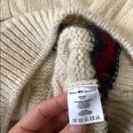 Brandy Melville  Nikki Heavy Wool Cable Knit Stripe Over Sized Sweater One Size Photo 1