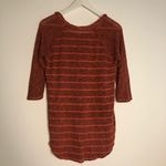Urban Outfitters Red striped high low sweater crewneck 3/4 Sleeve Womens Size S Photo 3