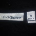 Croft & Barrow  M Black Purple Shell Jacket Top Set Photo 1