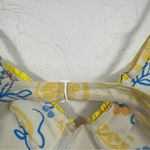 Aurelle Yellow White Lemon Ruffled Bikini Top Women’s S Swimsuit Beach Summer Photo 3