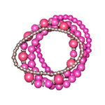 Paparazzi Vibrant Purple Beaded Bracelet Set Elastic Stretch Jewelry Accessories R-16 Photo 0