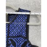 Devlin  Women's Dress Laser Cut Sleeveless Size Medium A Line Blue Black Lined Photo 9