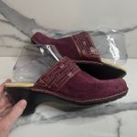 Softspots Women's Burgundy Suede Cate Clogs Mules Sz 9 Comfort Boho Festival Red Photo 4