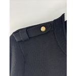 Talbots 100% Merino Wool Military Sweater Jacket Cardigan Women's Black Size XLP Photo 11