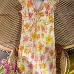 Fiorelli LNC Vintage Y2K Giorgio Pink & Yellow Floral Midi Dress Size M πΌπΈ Photo 0