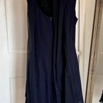VTG Hampton Nites Sleeveless Lined Cocktail Dress w/ Neck Scarf Women's Size 12 Blue Photo 4