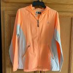 RBX Activewear for women Orange and Gray Hoodie Jacket front zip size large Photo 0