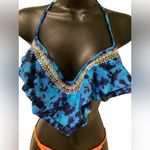 PINK/SHEIN Blue and Orange Bikini Set. PINK Vs Top & SHEIN Bottom. Size undefined Photo 2