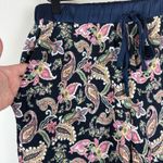 Umgee  Paisley Print Womens‎ Pants Large Multi Elastic Straight Leg Trousers Boho Photo 3