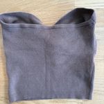 Knit Twist Tube Top in Gray Photo 1