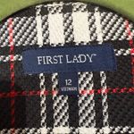 First Lady White Plaid Blazer Sz 12 Photo 4