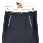 Vince  Black Ponte Knit Leather Trim Pencil Skirt Size‎ 4 Photo 2