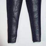 Elie Tahari Black Skinny Jeans with Silver Snakeskin Print Size 10 Photo 3