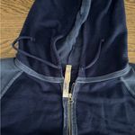 Free People Movement blue two toned drop shoulder oversized soft zip up hoodie Photo 3