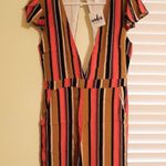 Wild Honey NWT Striped Open Back Jumpsuit Photo 3